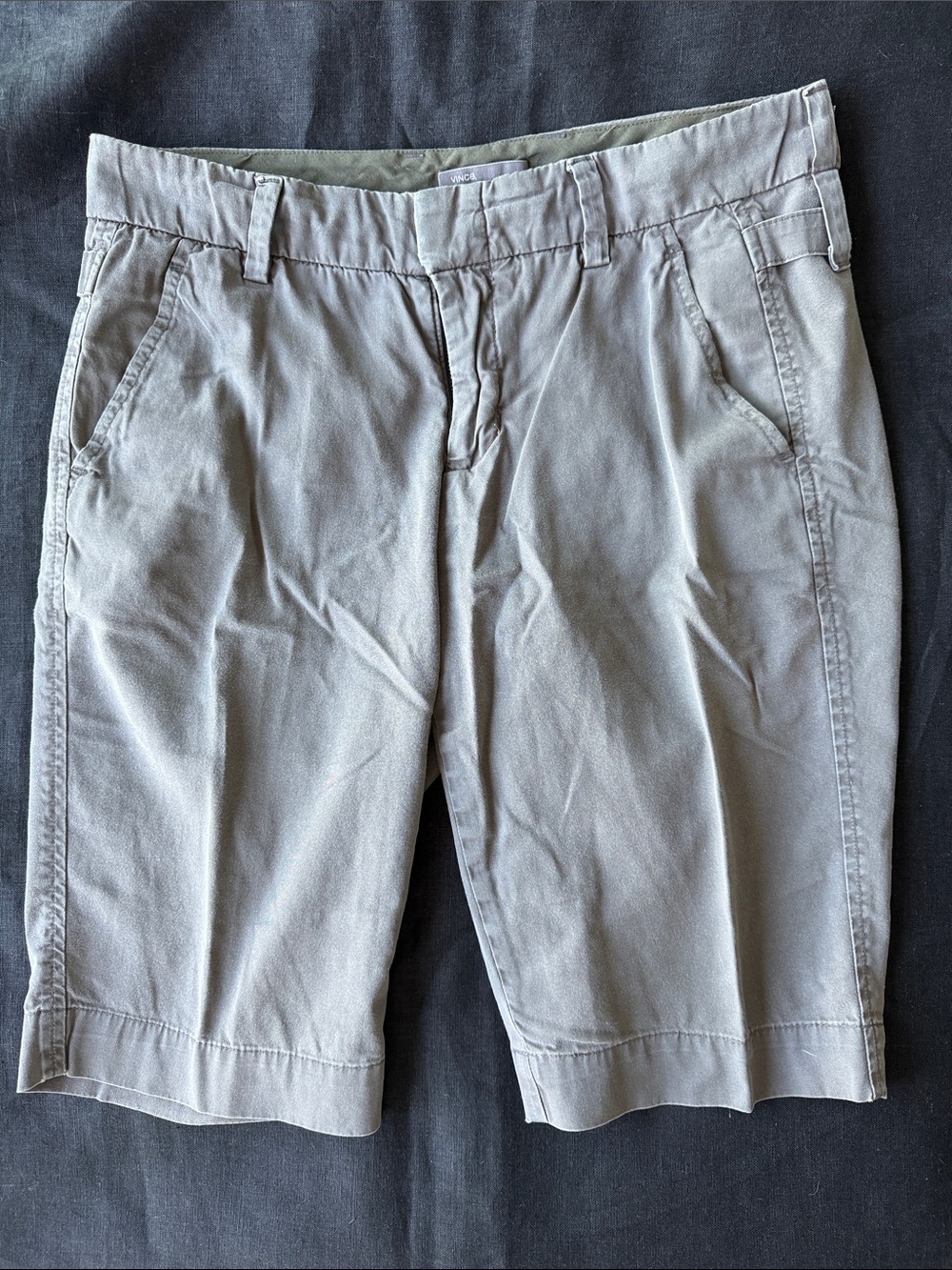 Vince Gray Cotton Bermuda Shorts Size 4